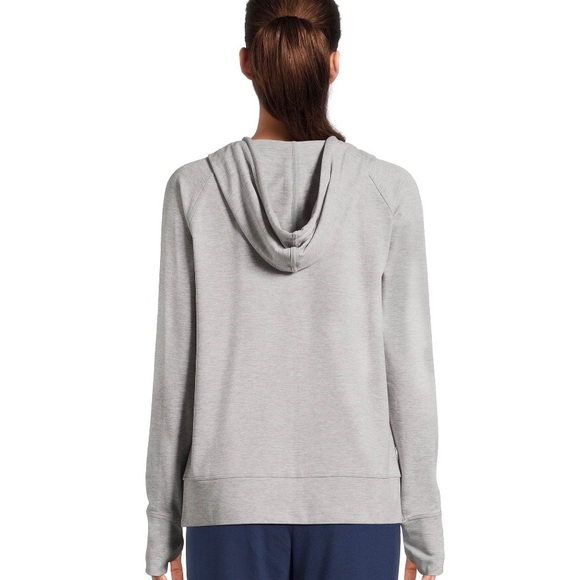 ATHLETIC WORKS Womens Zipped Front Hoodie Size Small 4-6 Front Pockets Gray New - Picture 3 of 8